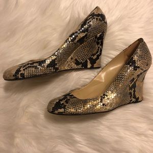 Kate Spade Snakeskin Wedges
